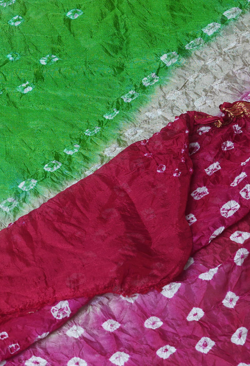Multi Pure Bandhani Silk Dupatta