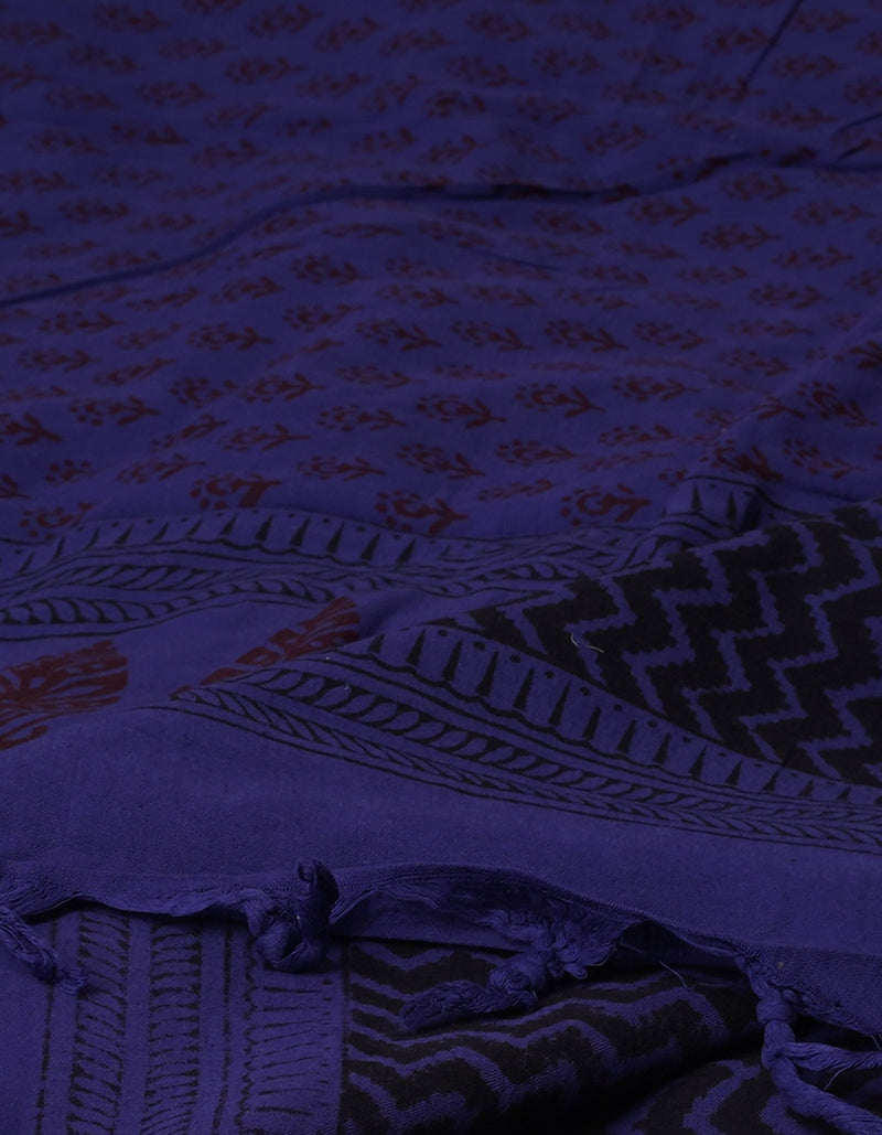 Blue Art Chanderi Bagh Printed Cotton Dupatta–UDS4348