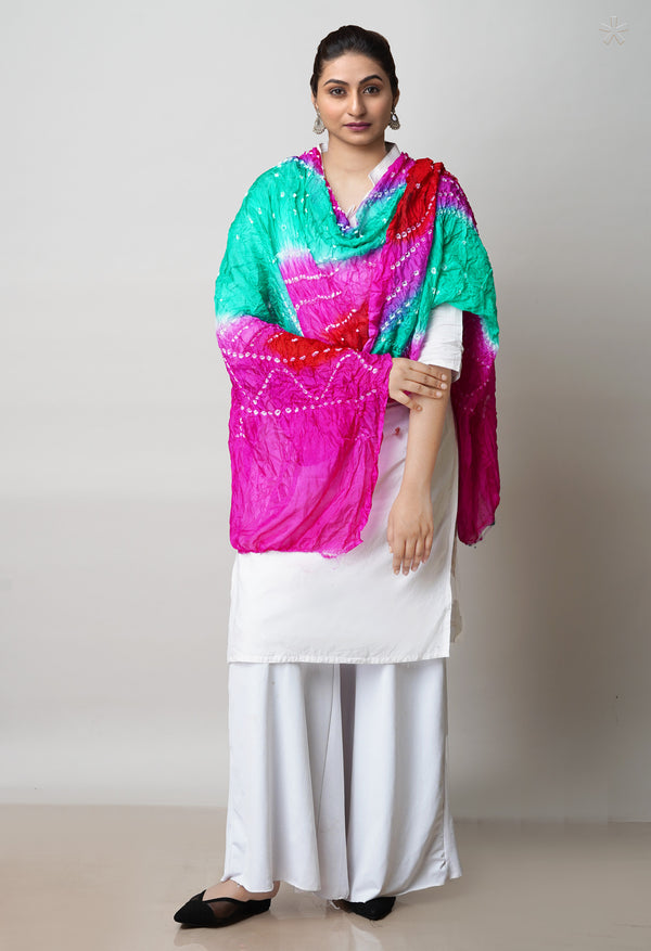 Multi Bandhani Soft Silk Dupatta –UDS4490