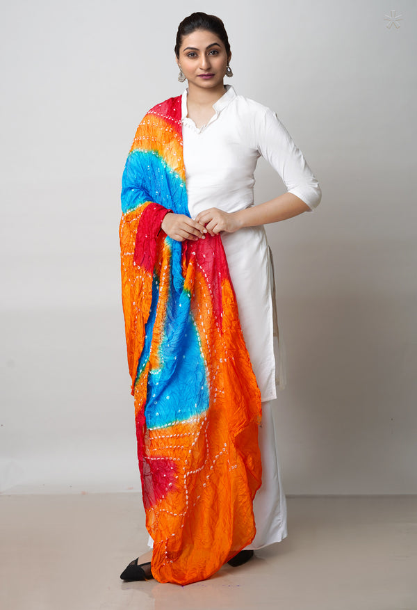 Multi Bandhani Soft Silk Dupatta –UDS4498