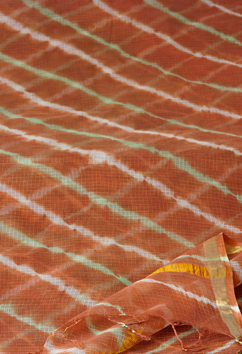 Brown Pure Gota Patti Bandhani Printed Kota Dupatta –UDS4557