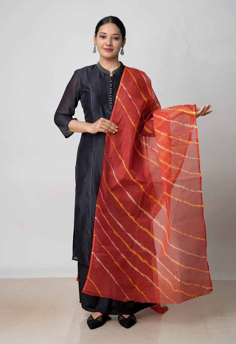 Multi Pure Gota Patti Bandhani Printed Kota Dupatta –UDS4559