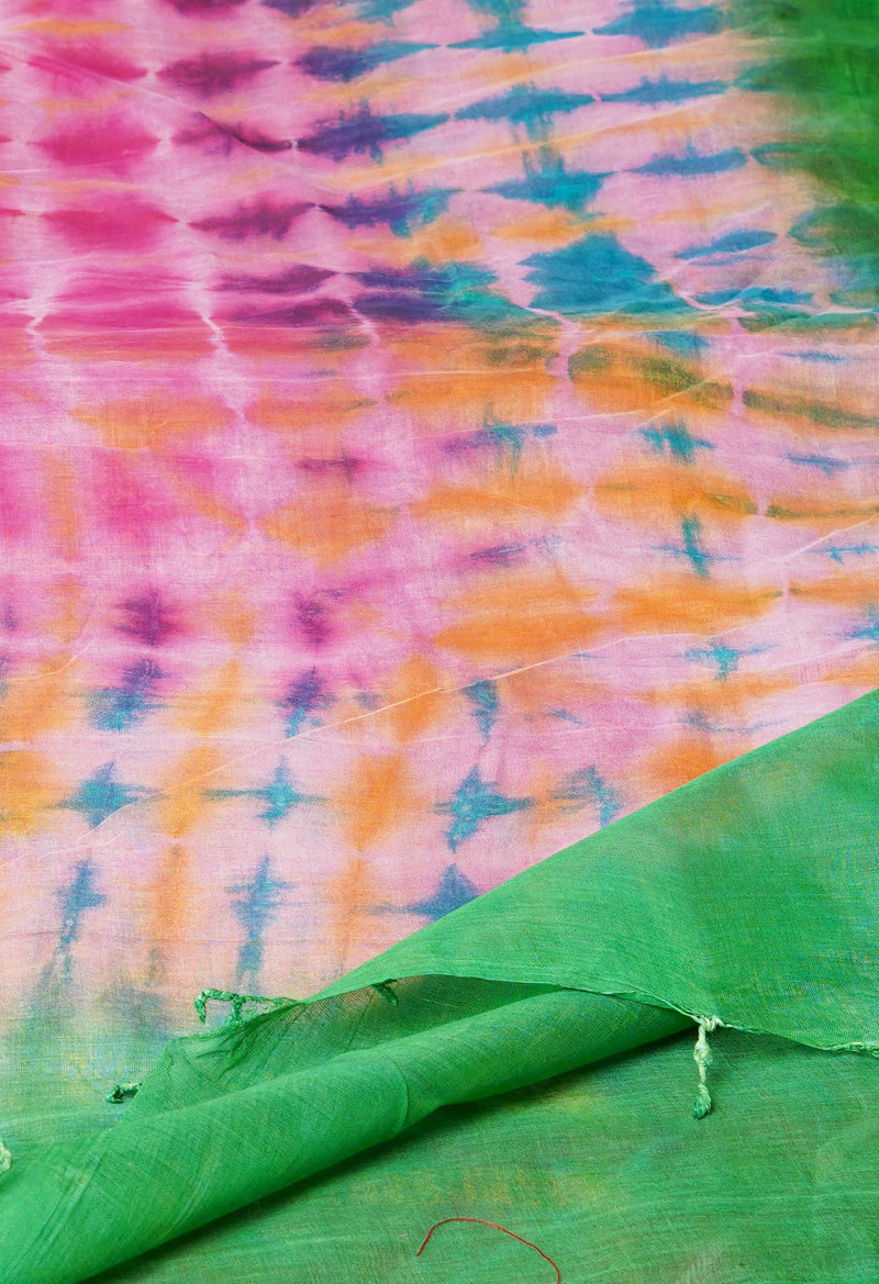 Multi Pure Gota Patti Bandhani Printed Cotton Dupatta–UDS4579