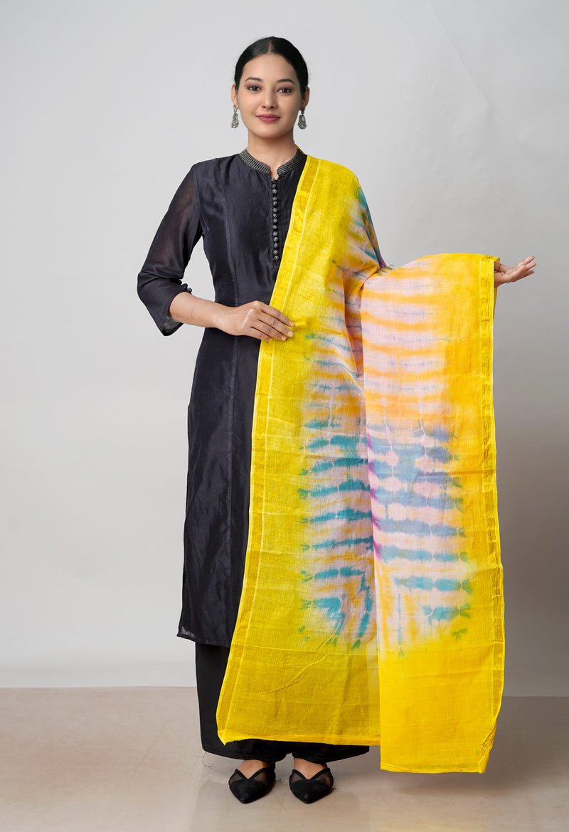 Multi Pure Gota Patti Bandhani Printed Cotton Dupatta–UDS4587