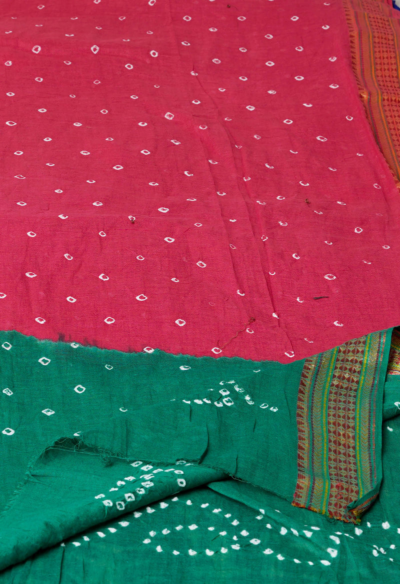 Red Pure Bandhani Printed Cotton Dupatta–UDS4709