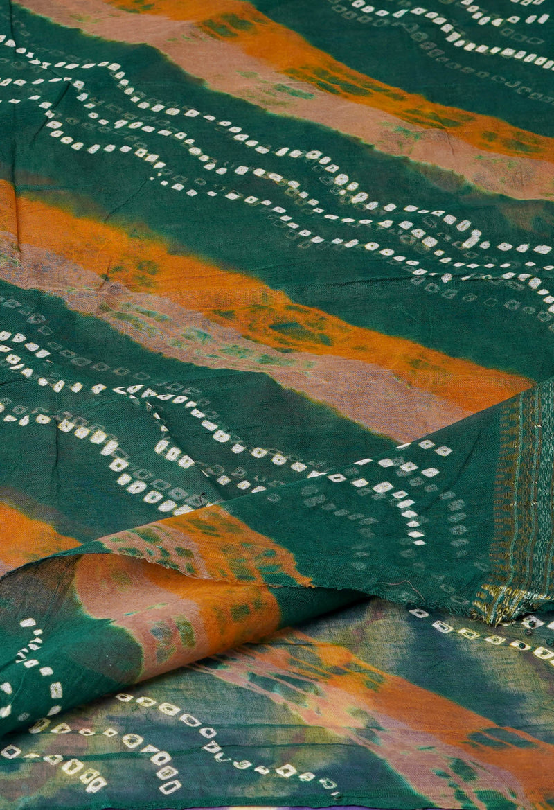 Multi Pure Bandhani Printed Cotton Dupatta–UDS4713