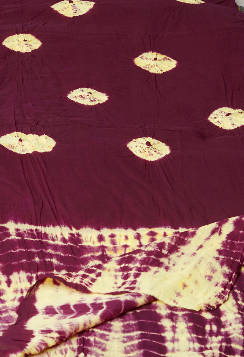 Maroon Pure Bandhani Printed Cotton Dupatta–UDS4723