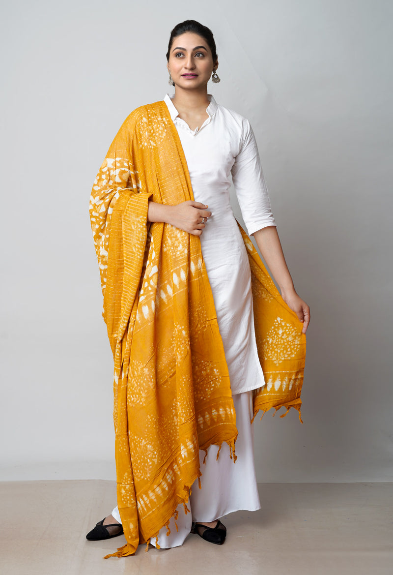 Brown Pure Bagru Printed Cotton Dupatta–UDS4737