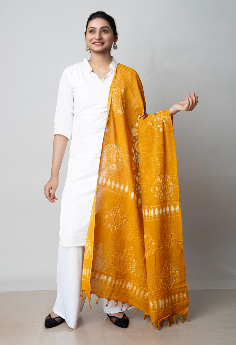 Brown Pure Bagru Printed Cotton Dupatta–UDS4737