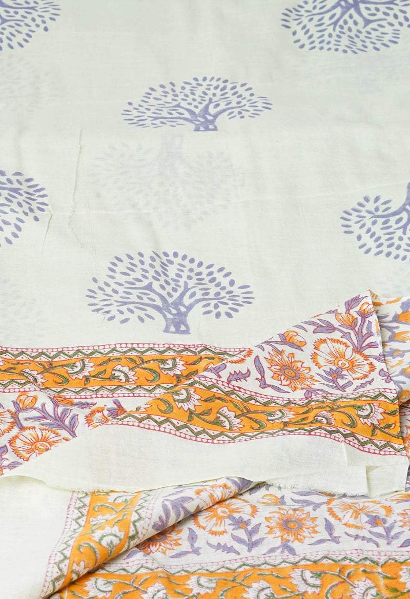 Pale Green Pure Bagru Printed Cotton Dupatta–UDS4739