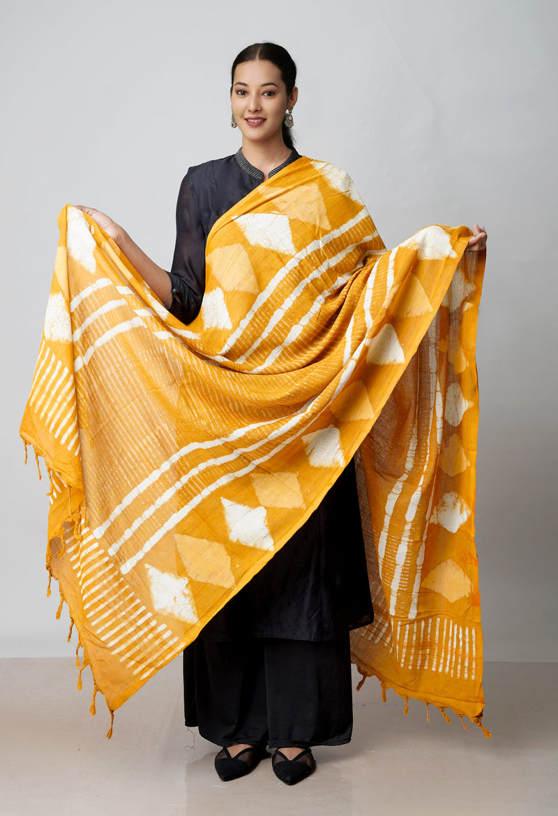 Brown Pure Bagru Printed Cotton Dupatta–UDS4747