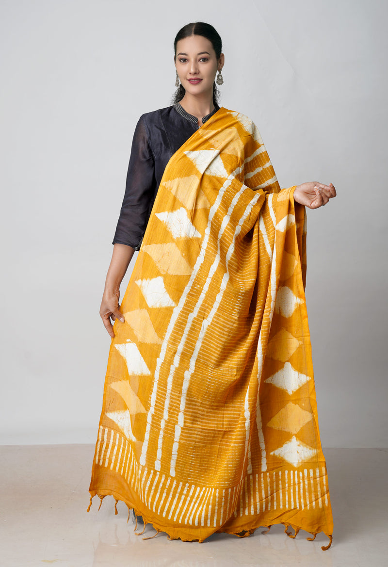 Brown Pure Bagru Printed Cotton Dupatta–UDS4747