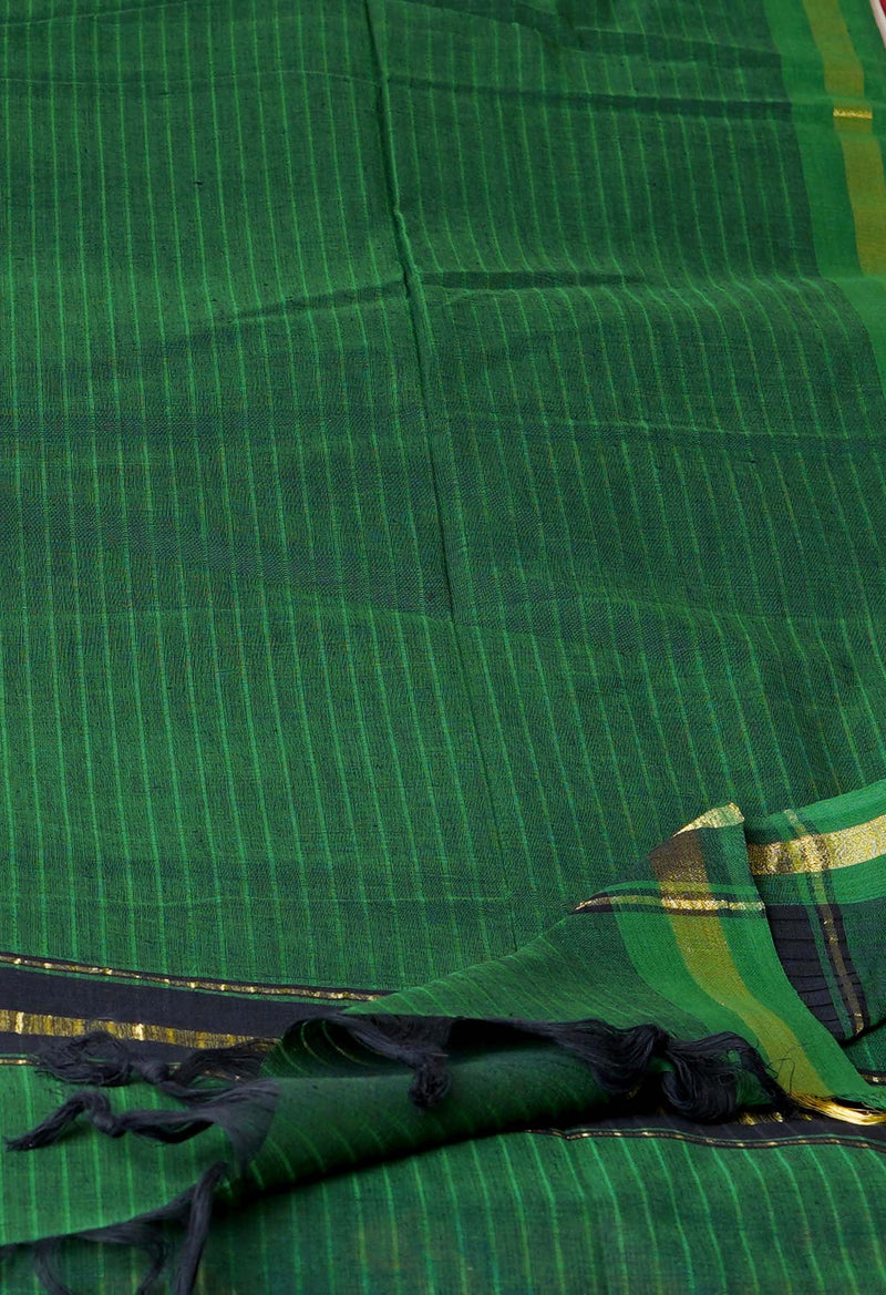 Green Pure Plain Mangalgiri Cotton Dupatta–UDS4856