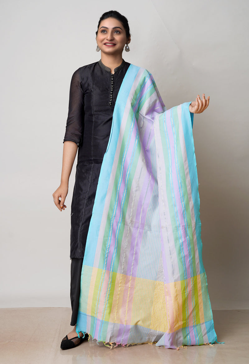 Multi Pure Plain Mangalgiri Cotton Dupatta–UDS4867