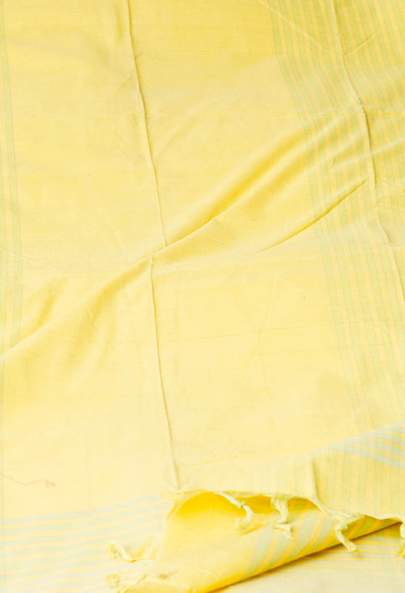 Yellow Pure Plain Mangalgiri Cotton Dupatta–UDS4871