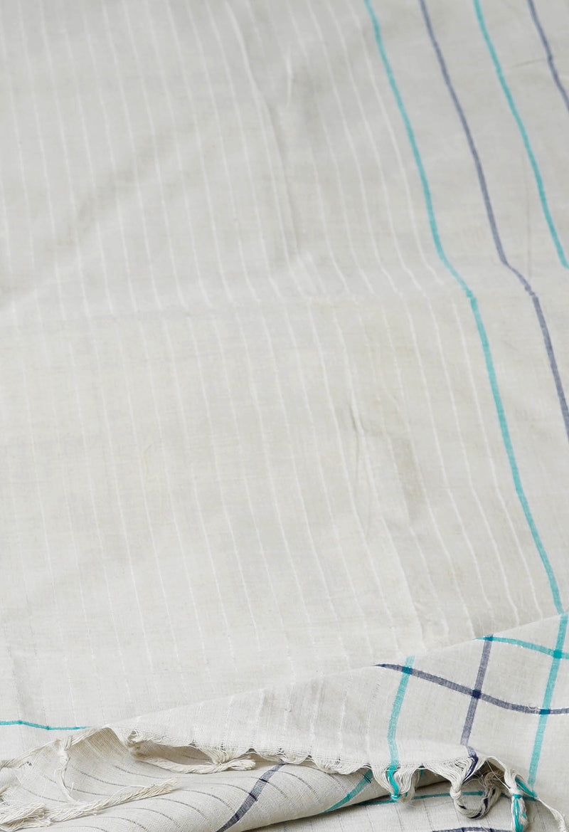 Grey Pure Plain Mangalgiri Cotton Dupatta–UDS4872
