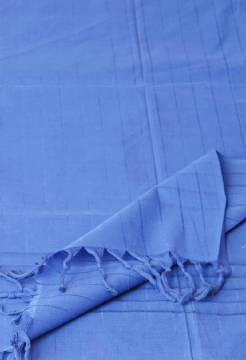 Blue Pure Plain Mangalgiri Cotton Dupatta–UDS4883