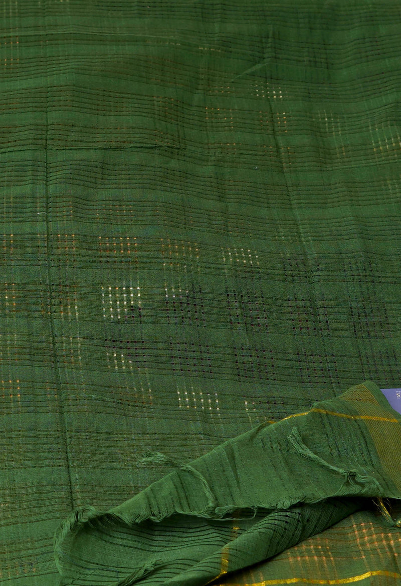 Green Pure Plain Mangalgiri Cotton Dupatta–UDS4889