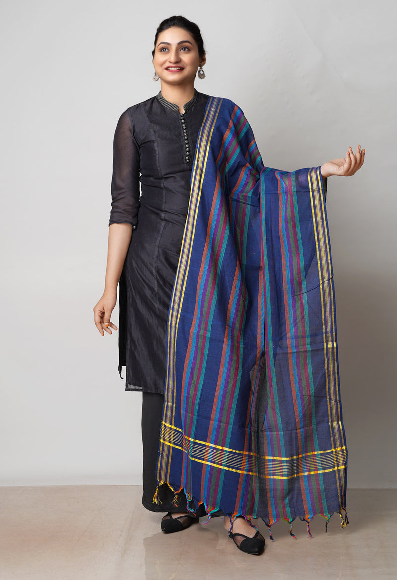 Multi Pure Plain Mangalgiri Cotton Dupatta–UDS4891