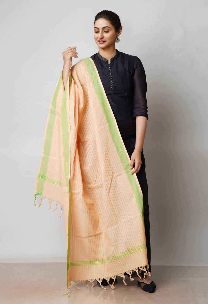 Brown Pure Plain Mangalgiri Cotton Dupatta–UDS4899