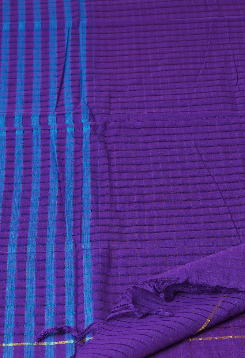 Purple Pure Plain Mangalgiri Cotton Dupatta–UDS4909