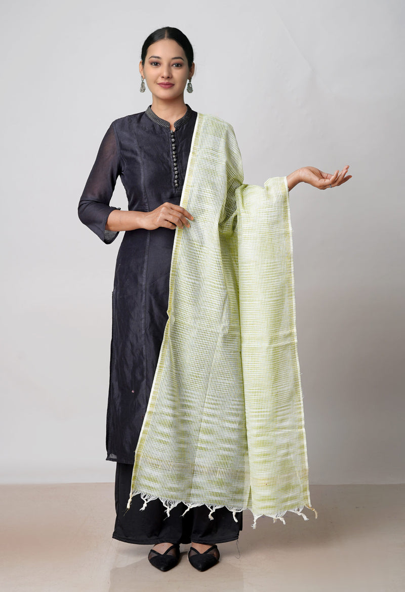 Pale Green Pure Plain Mangalgiri Cotton Dupatta–UDS4914