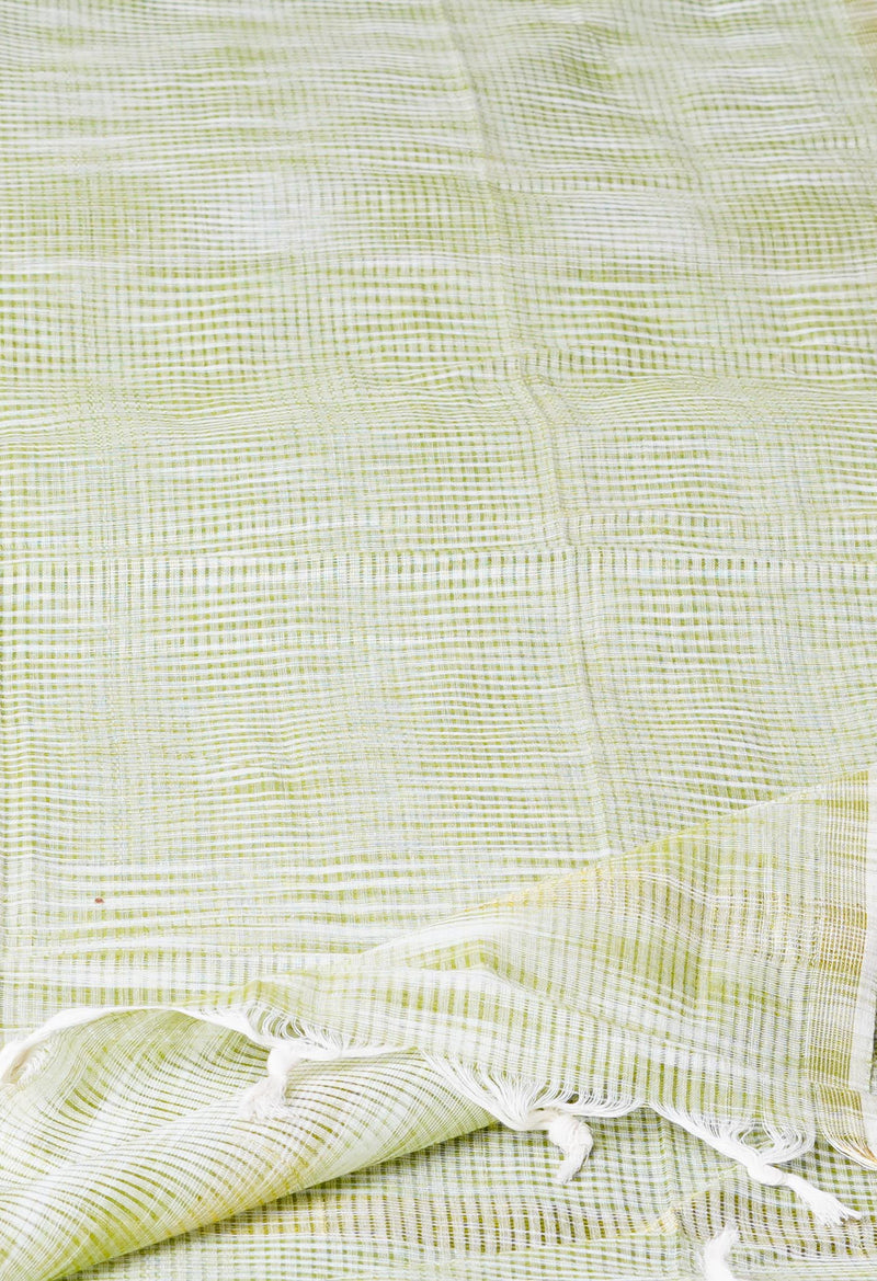 Pale Green Pure Plain Mangalgiri Cotton Dupatta–UDS4914