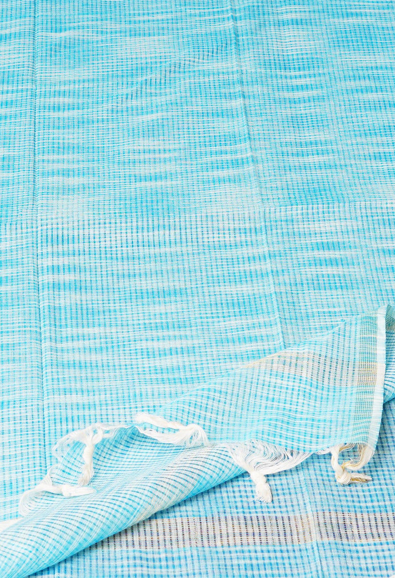 Blue Pure Plain Mangalgiri Cotton Dupatta–UDS4915