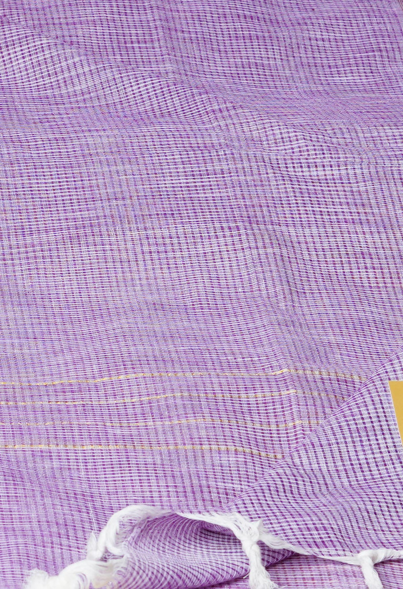 Purple Pure Plain Mangalgiri Cotton Dupatta–UDS4916