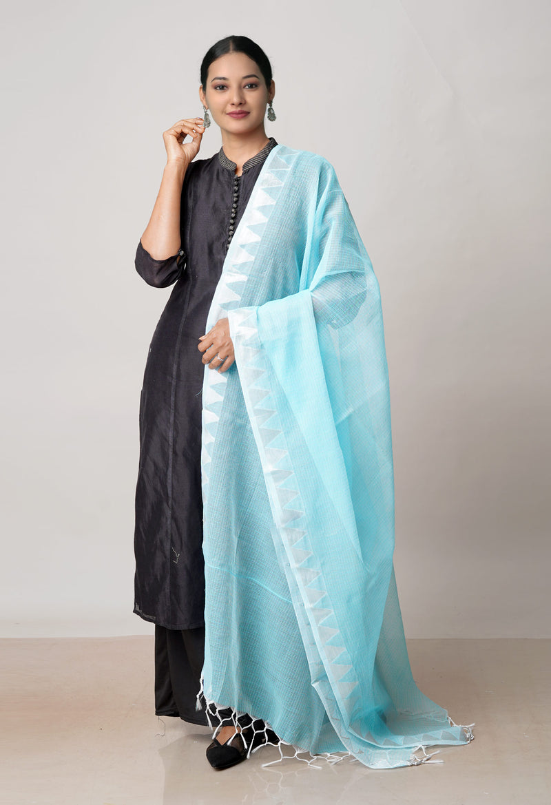 Blue Pure Plain Kota Dupatta–UDS4935