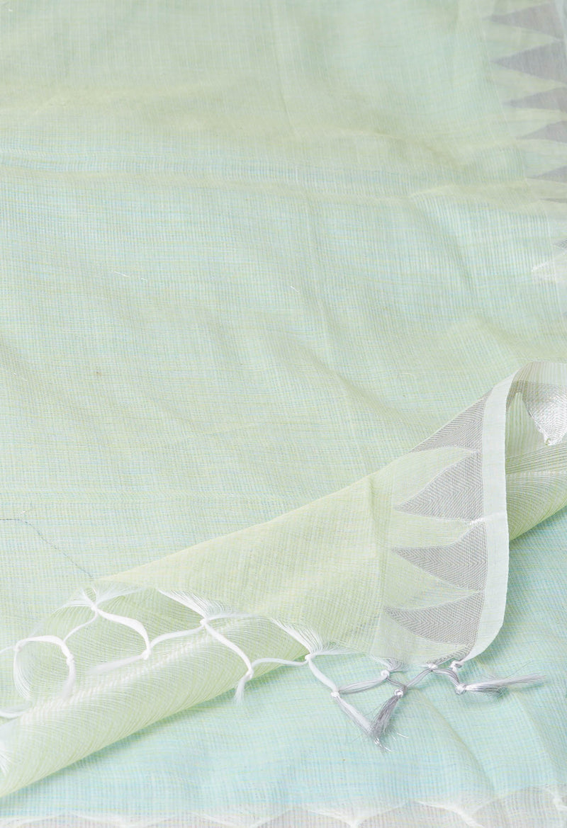 Green Pure Plain Kota Dupatta–UDS4940