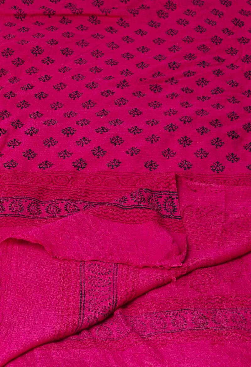 Hippie Pink Kota Checks Bagh Printed Dupatta–UDS5012