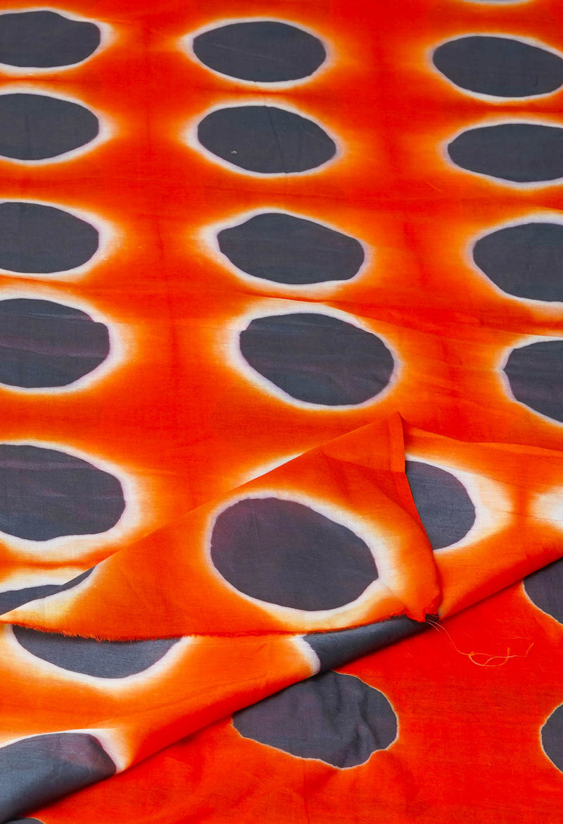 Orange Pure Shibori Superfine Soft Cotton Dupatta –UDS5078