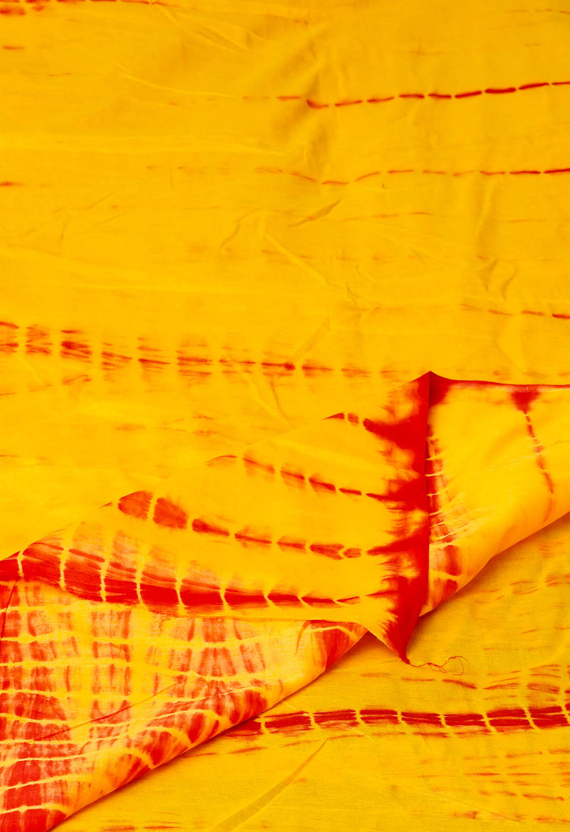 Yellow Pure Shibori Mulmul Cotton Dupatta –UDS5088