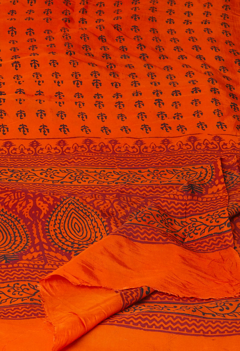 Orange Bagh Printed Chanderi Soft Silk Dupatta–UDS5139