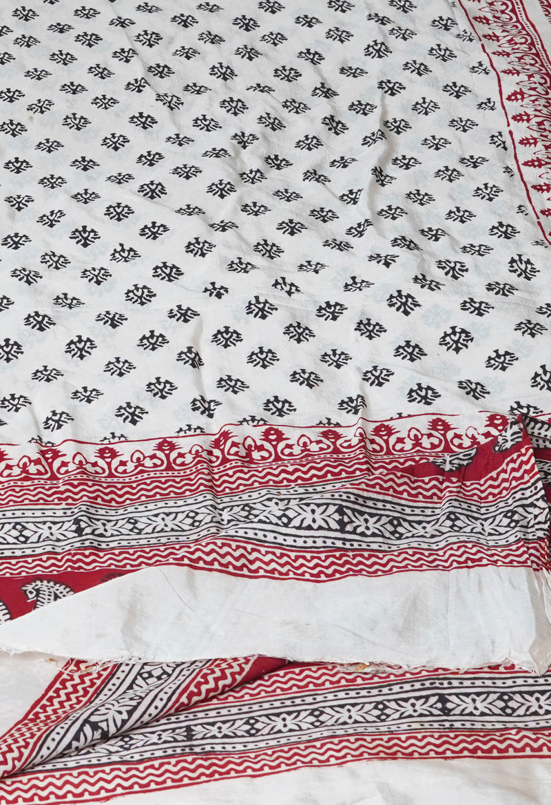Beige Bagh Printed Chanderi Soft Silk Dupatta–UDS5140