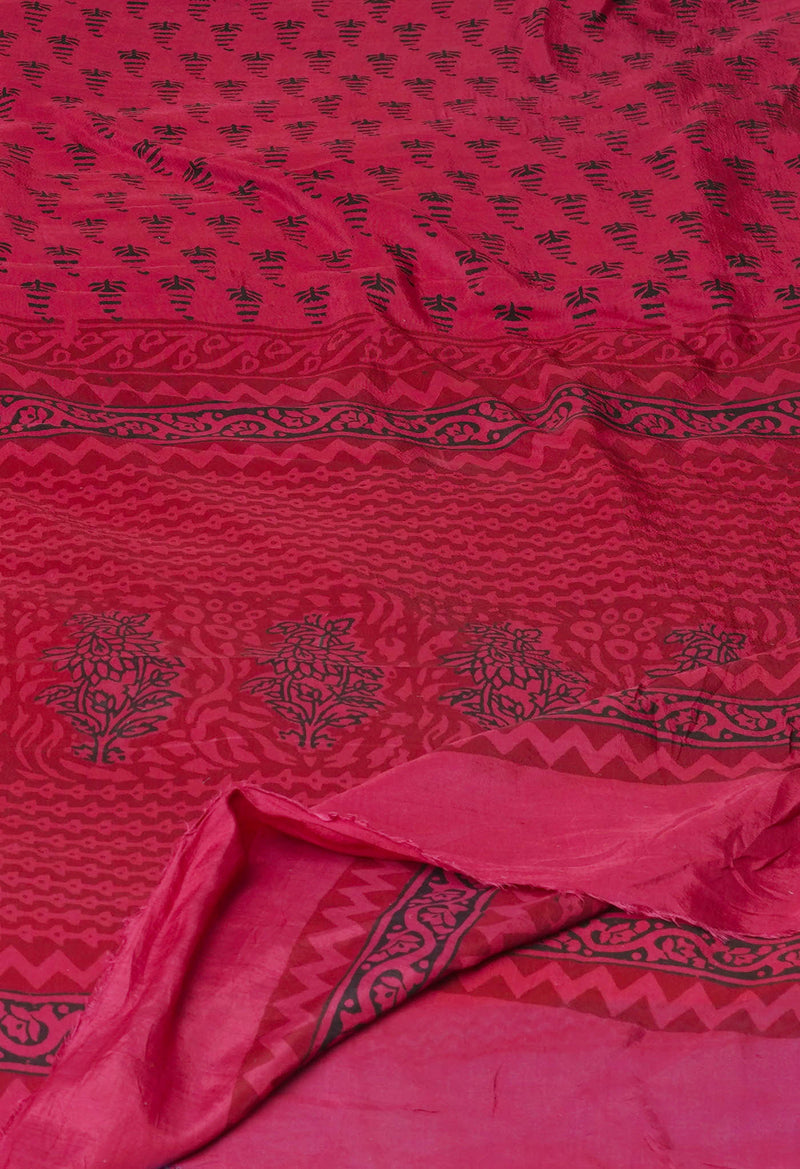 Maroon Bagh Printed Chanderi Soft Silk Dupatta–UDS5141