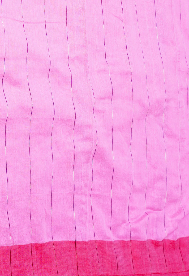 Pink Pure Handloom Sambalpuri Cotton Silk Saree-UNM51844