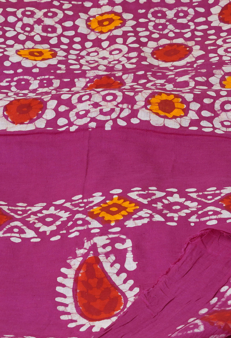 Pink Pure Batik Printed Cotton Dupatta– UDS5304