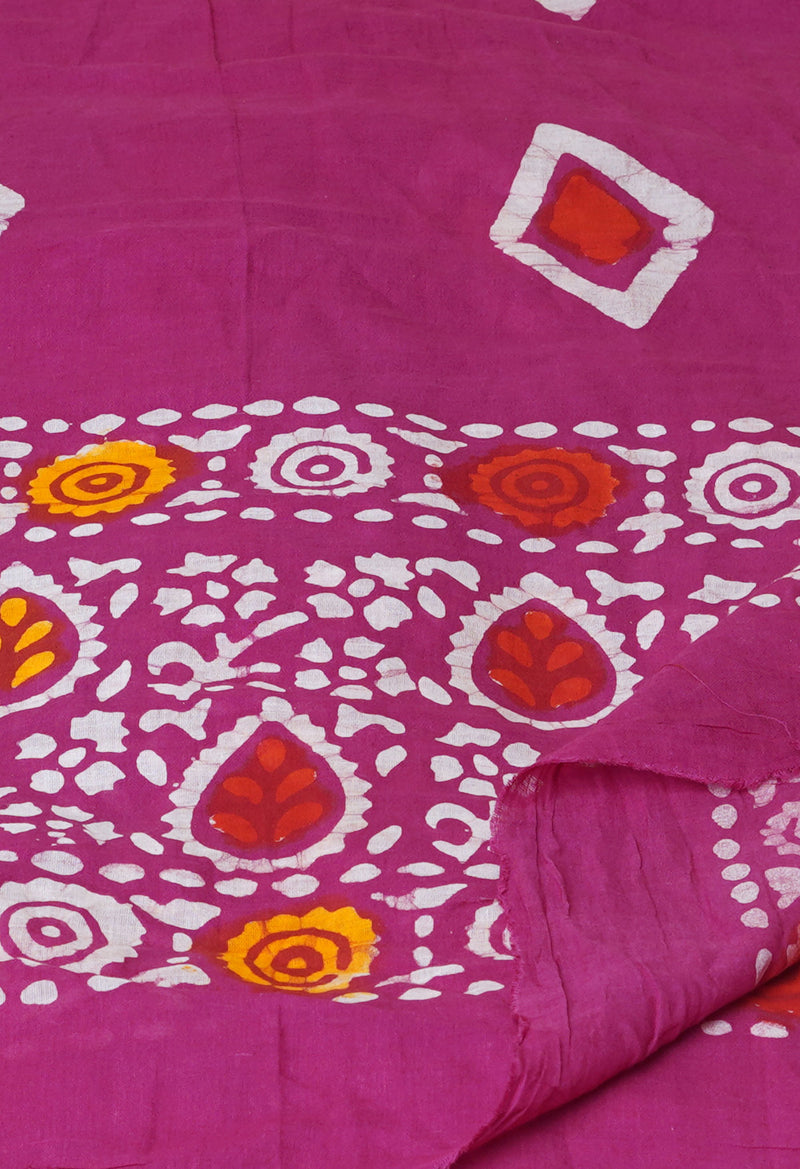 Pink Pure Batik Printed Cotton Dupatta– UDS5305