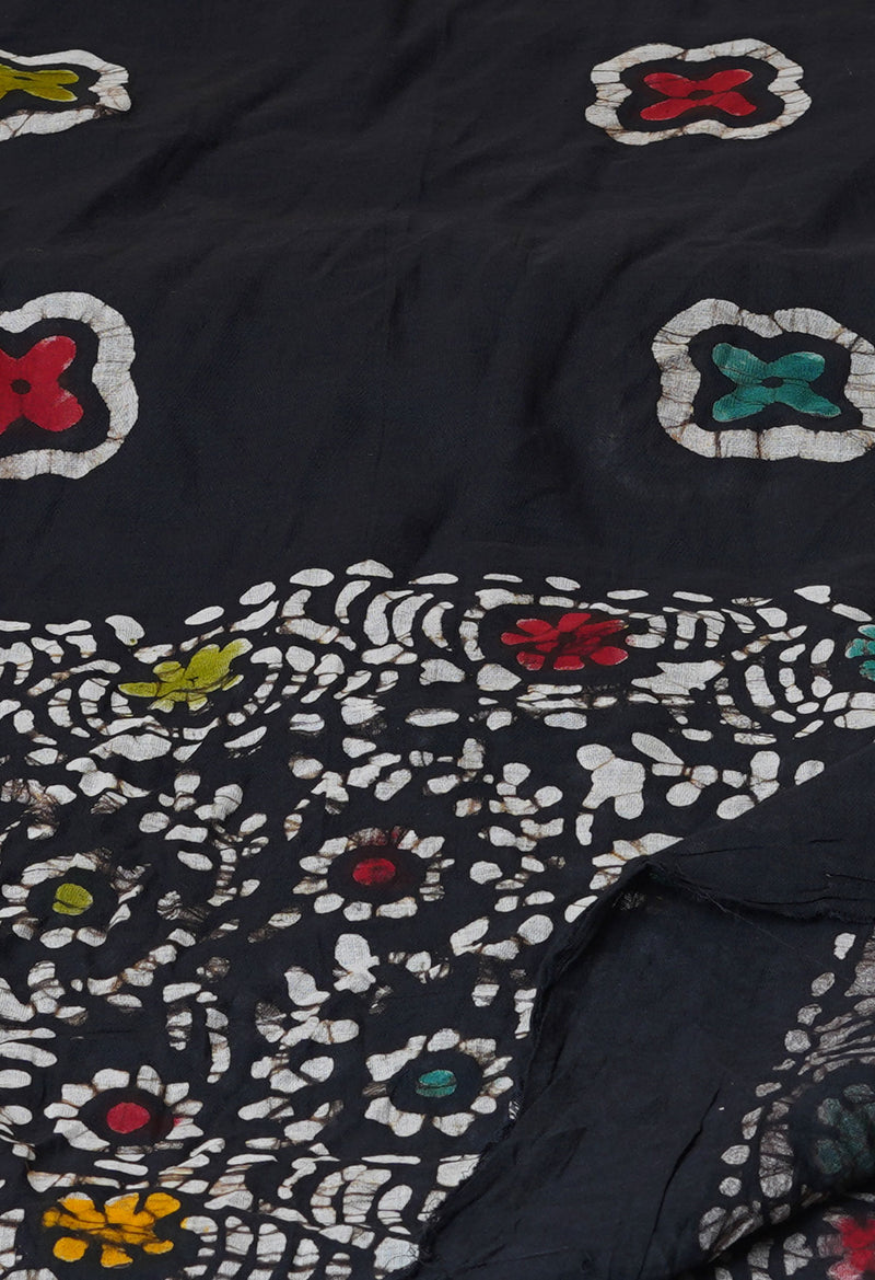 Black Pure Batik Printed Cotton Dupatta– UDS5306