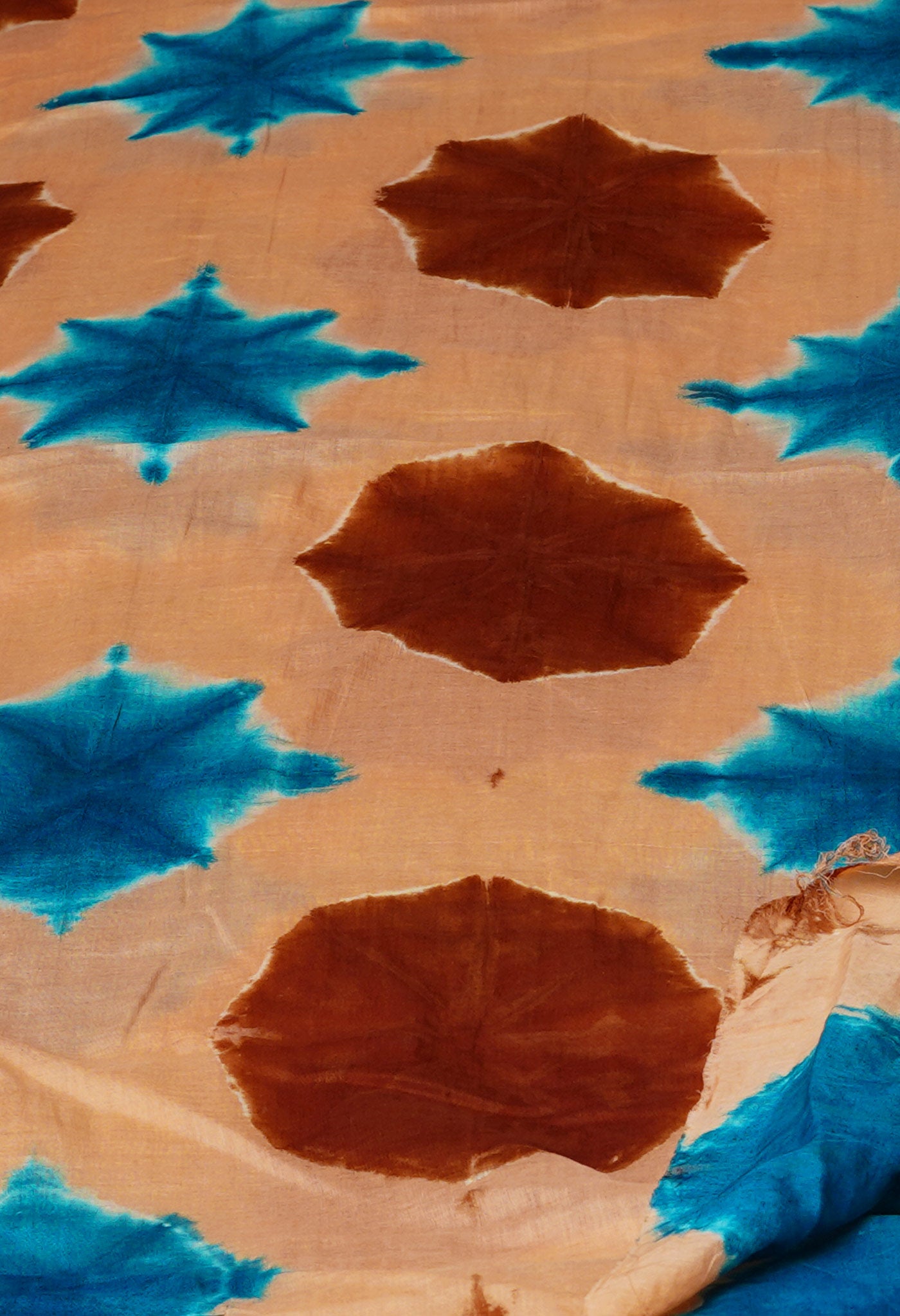 Peach Orange Pure Tie- Dye Shibori Printed Superfine Mulmul Cotton Dupatta-UDS5545