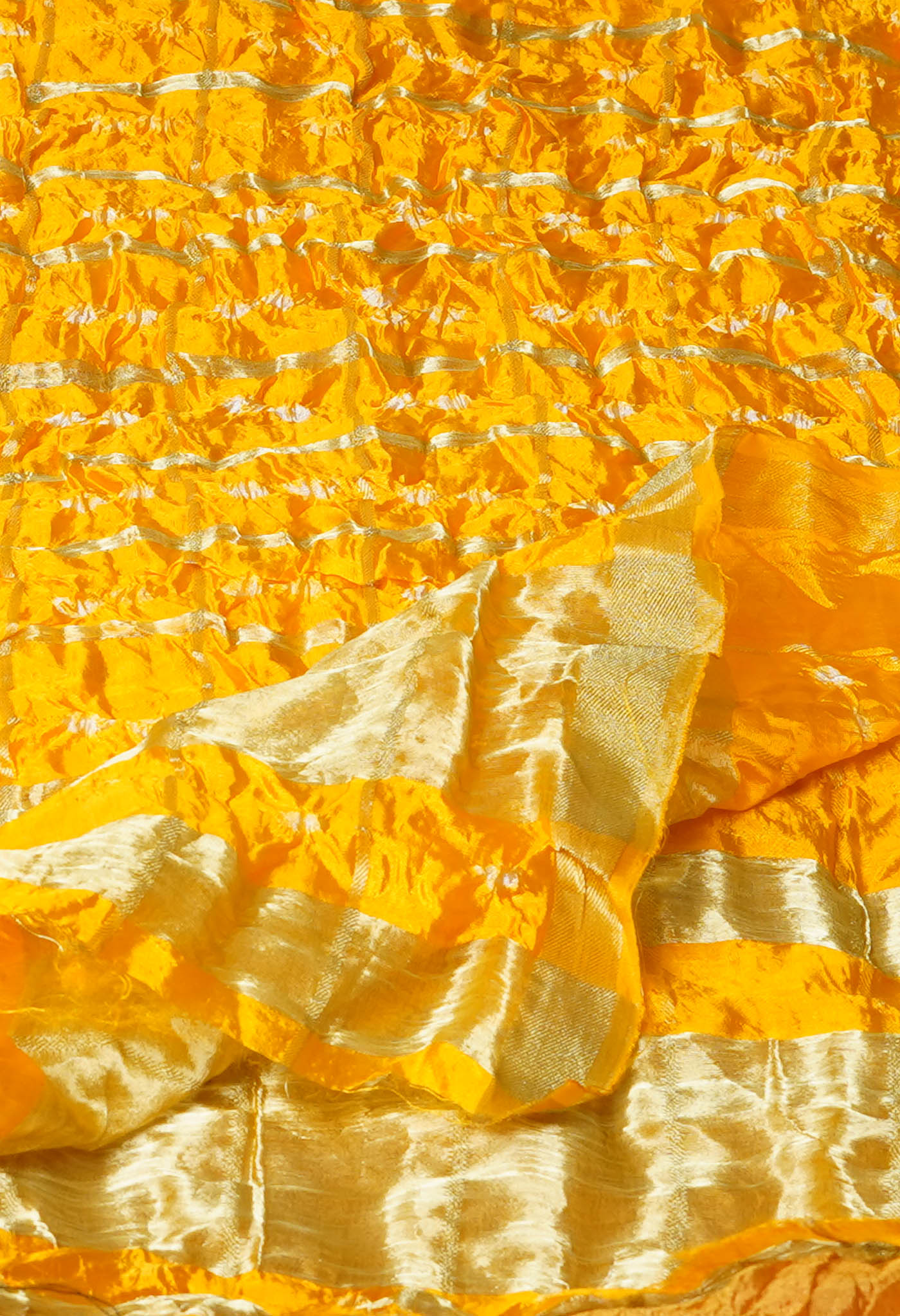 Multi Bandhani Soft Silk Dupatta with Zari weaving Checks-UDS5601