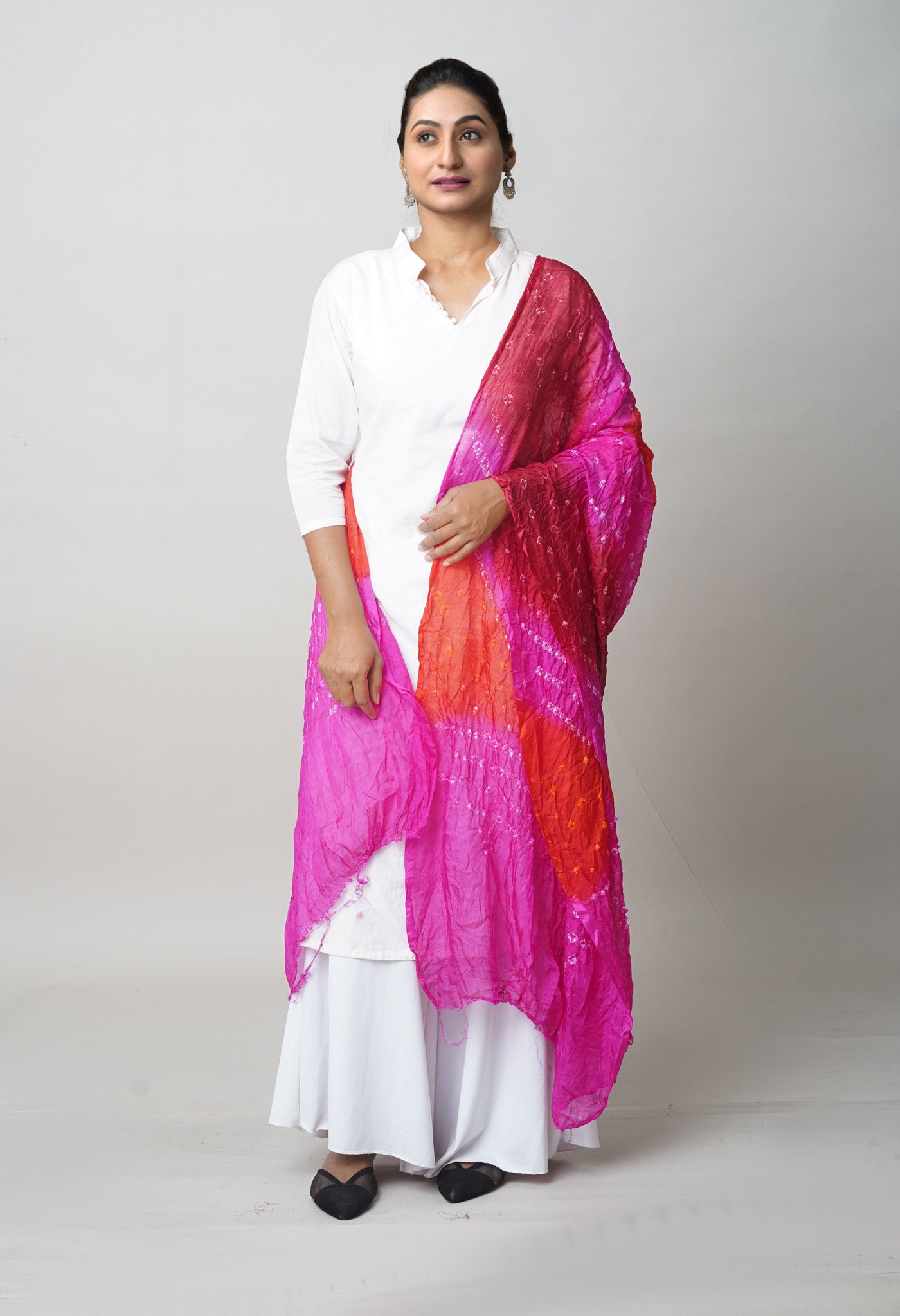 Multi Bandhani Soft Silk Dupatta-UDS5641