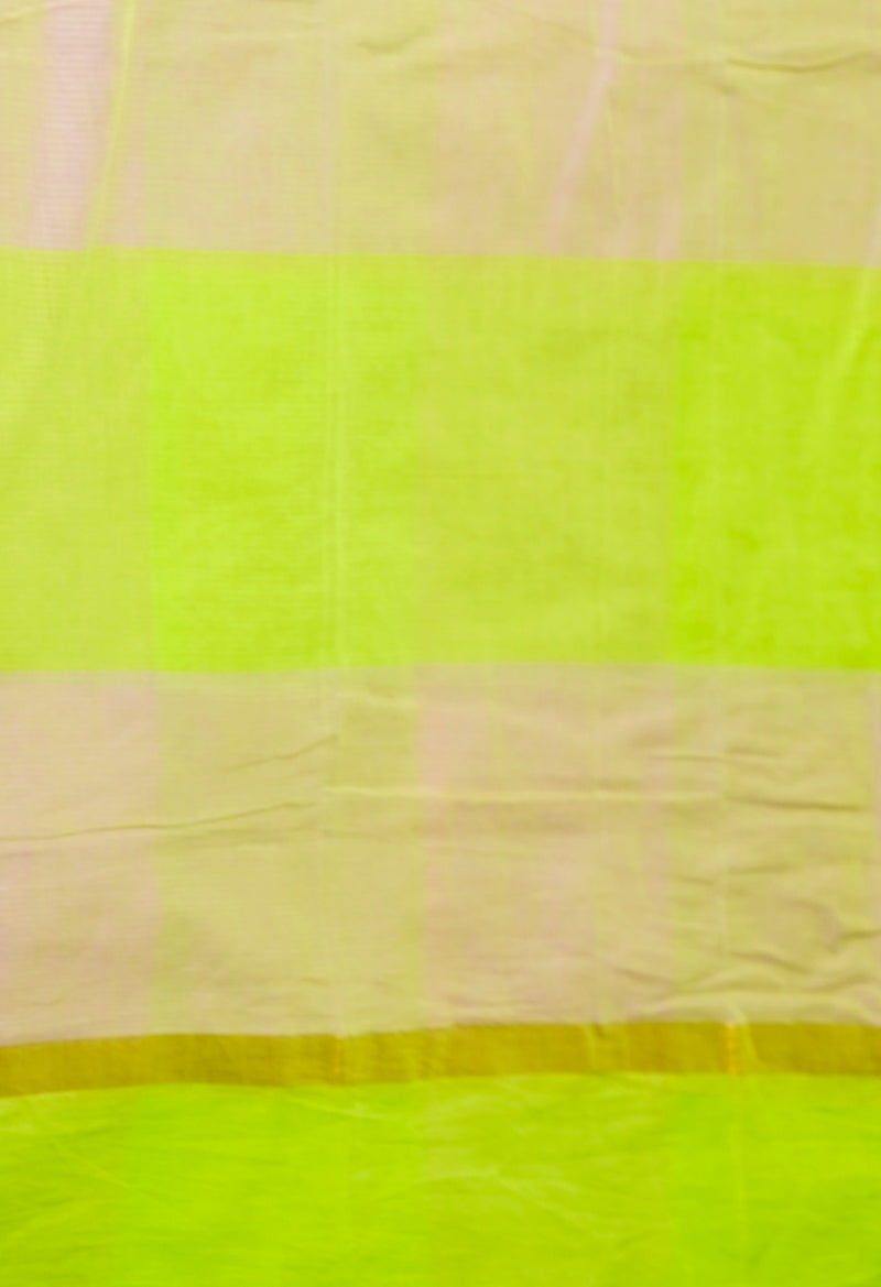Green-Pink Pure Pavani Mangalagiri Cotton Saree-UNM54171