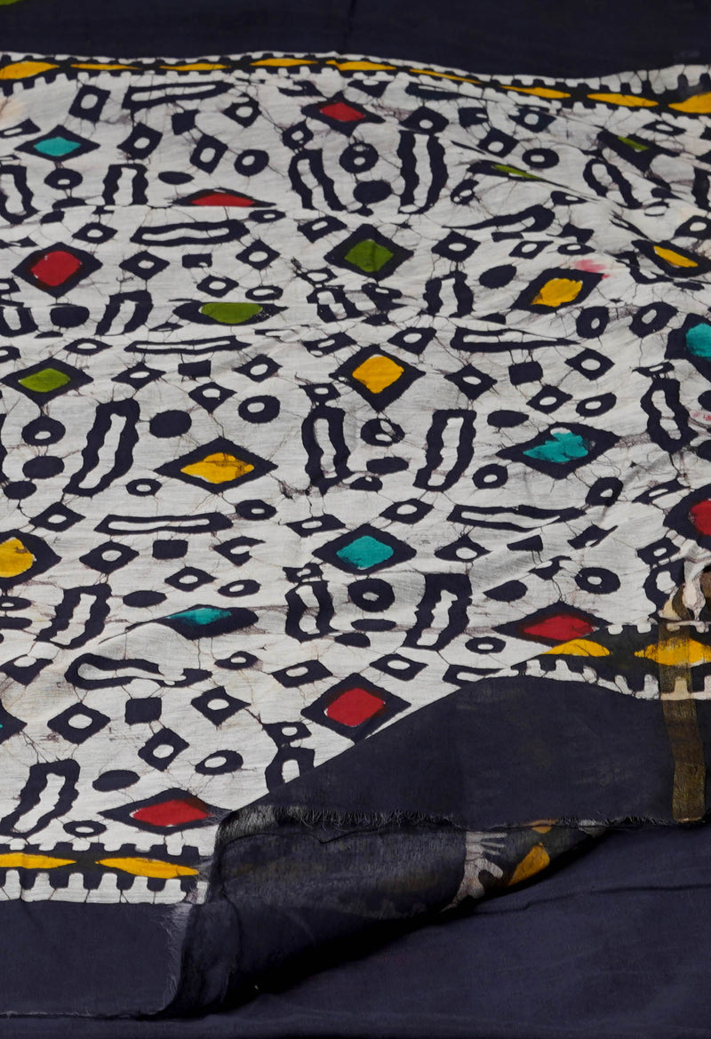 Black Pure Chanderi Sico Saree-UNM61894