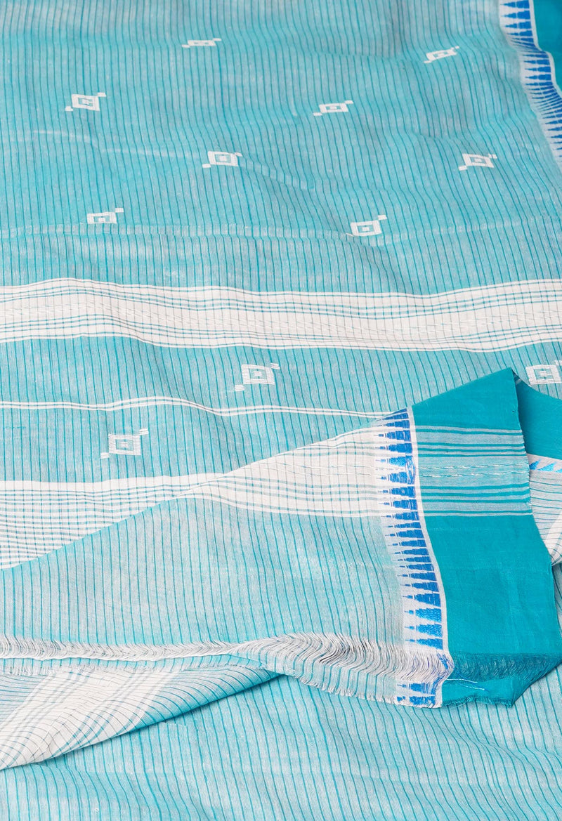 Green Pure Handloom Andhra  Cotton Saree-UNM63730