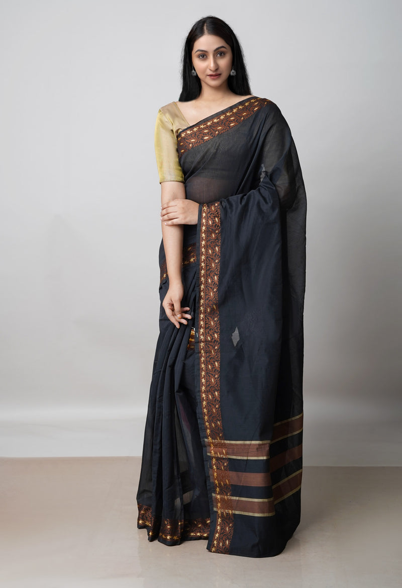 Black Bangalore Sico Saree-UNM65210