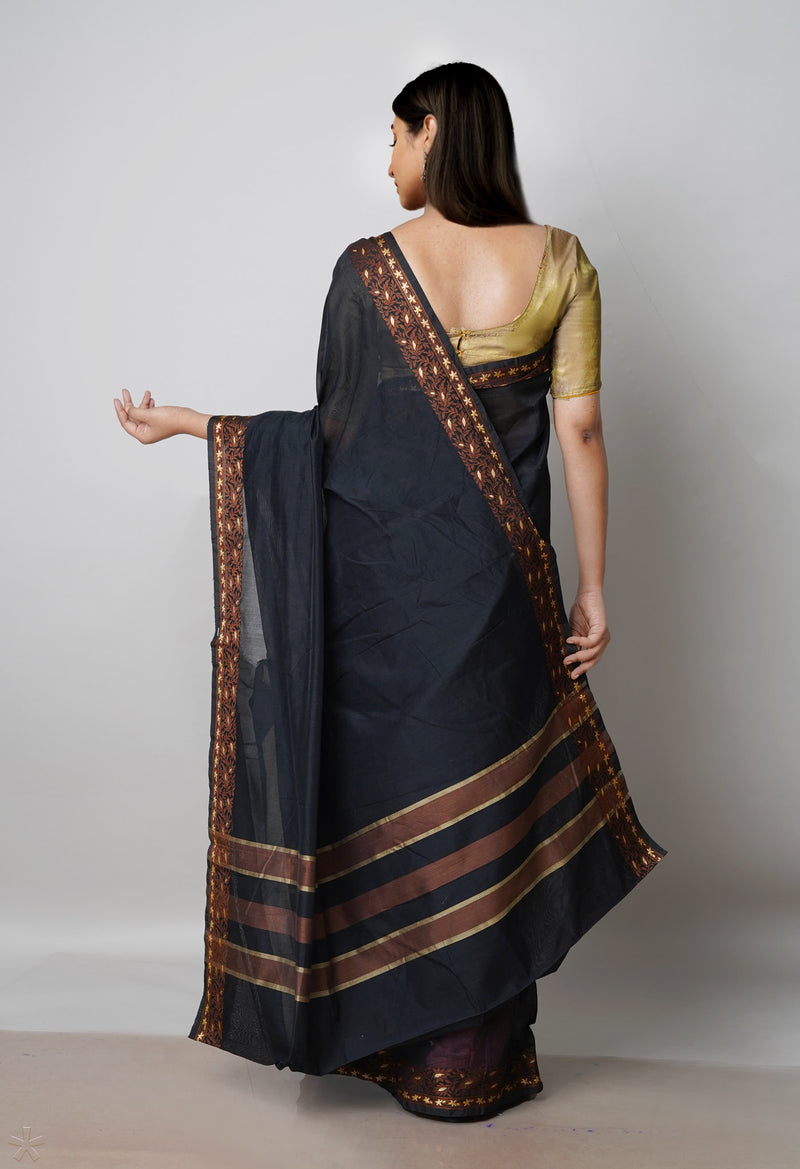 Black Bangalore Sico Saree-UNM65210