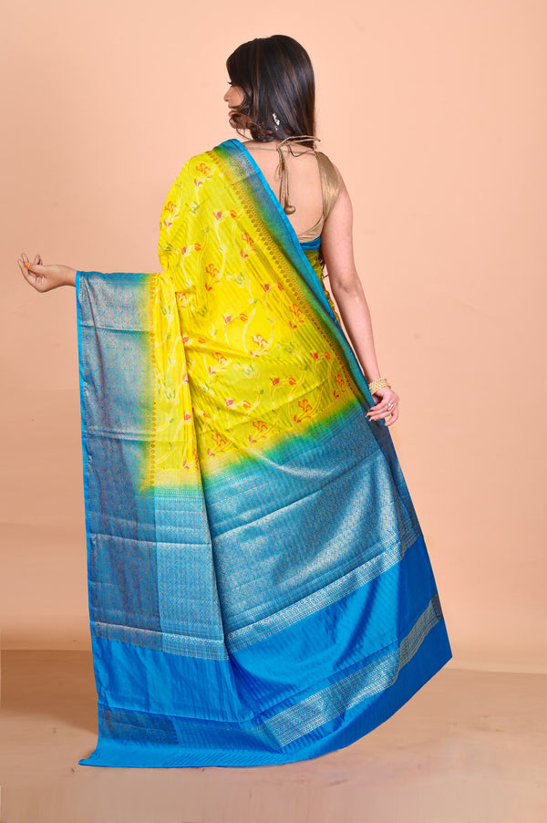 Corn Yellow  Fancy Banarasi silk Saree-UNM70533
